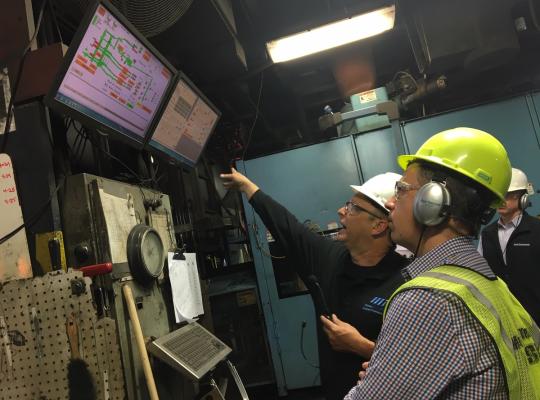 U.S. Congressman Jim Banks tours AFS Corporate Member Metal Technologies.